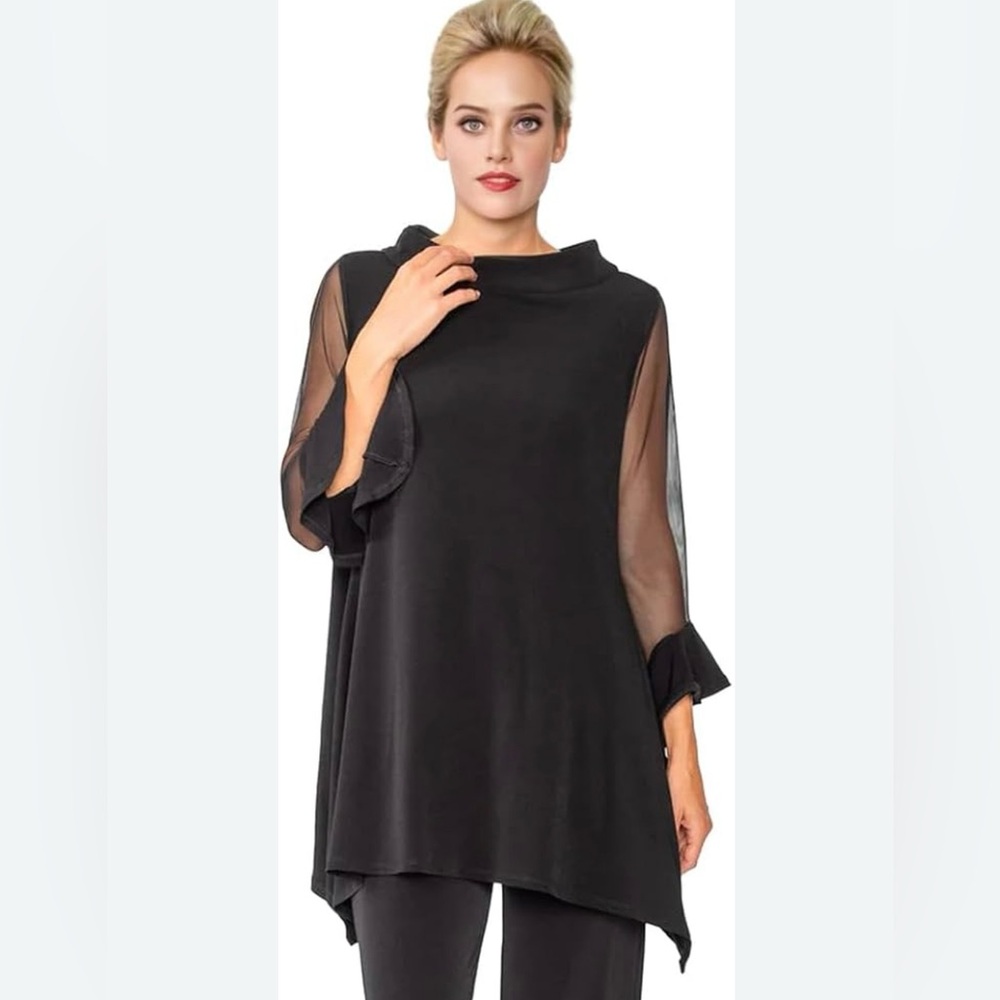 NWT IC Collection Mesh Sleeve Swing Tunic size Large